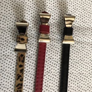 Set of 3 Skinny Belts